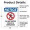 Signmission Do Not Enter While Sign, Vinyl Decal, 5in W x 7in L, 2PK OS-2PACK-NS-D-57-V-11257 - alternate 2